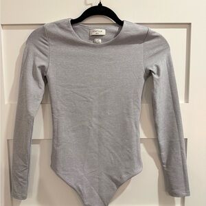 Aritzia Light Gray Contour Bodysuit